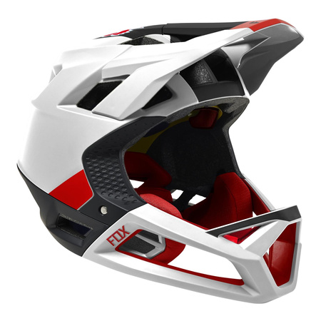 Kask rowerowy FOX PROFRAME BLOCKED BLACK/WHITE czarny biały czerwony