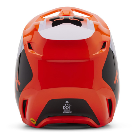 Kask cross FOX V1 LEAN FLUORESCENT ORANGE pomarańczowy fluo biały