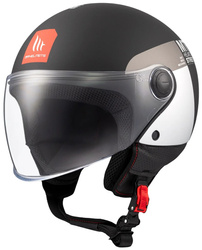 Kask otwarty MT STREET S INBOARD MATT BLACK/GREY czarny szary