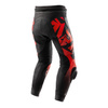 Spodnie skórzane REBELHORN INFERNO BLACK/FLUO RED czarny czerwony fluo