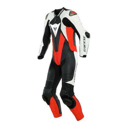 Kombinezon jednoczęściowy DAINESE LAGUNA SECA 5 PERFORATED BLACK/WHITE/RED FLUO czarny biały czerwony fluo