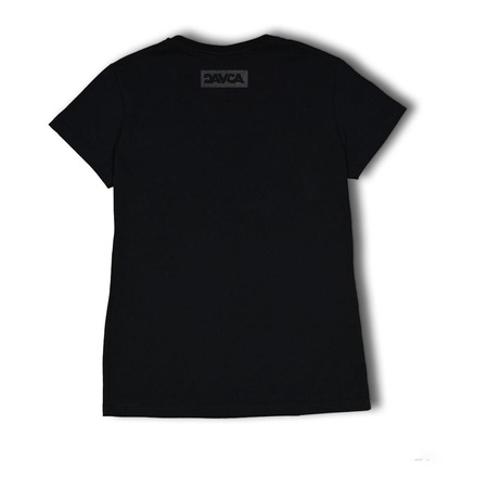 Koszulka T-shirt damski DAVCA LOGO BLACK GLITTER czarny