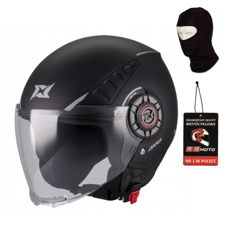 Kask otwarty AXXIS METRO S SOLID V2 A1 MATT BLACK czarny mat