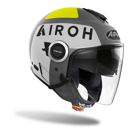 Kask otwarty AIROH HELIOS UP GREY MATT szary żółty czarny