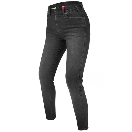 Jeansy motocyklowe damskie REBELHORN CLASSIC III LADY SKINNY FIT WASHED BLACK czarny