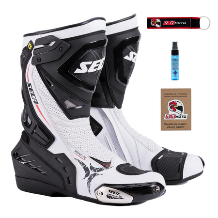 Buty sportowe SECA HYPER WHITE biały czarny czerwony
