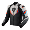 Kurtka skórzana REVIT QUANTUM 3 BLACK/LIGHT GREY czarny szary