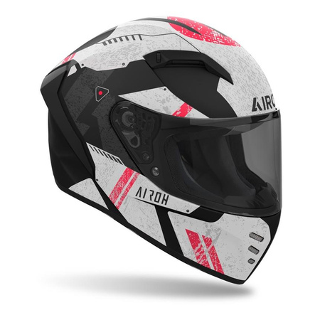 Kask integralny AIROH CONNOR OMEGA MATT szary czarny czerwony