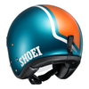 Kask otwarty SHOEI J.O 2 AVENTURE TC-2 niebieski pomarańczowy
