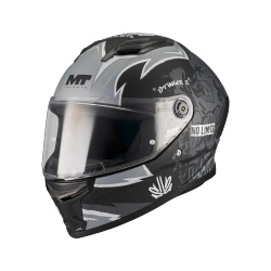 Kask integralny MT STINGER 2 TAGGER BLACK/GREY MATT czarny szary