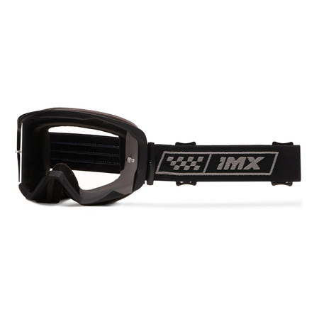 Gogle motocyklowe IMX ENDURANCE RACE BLACK MATT/GREY SZYBA DARK SMOKE + CLEAR czarny mat szary