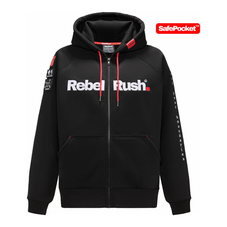 Bluza REBELRUSH ZIP BLACK czarny