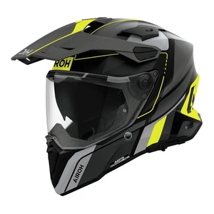 Kask integralny AIROH COMMANDER 2 SKIP YELLOW MATT czarny szary żółty fluo