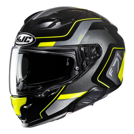 Kask integralny HJC F71 ARCAN BLACK/YELLOW czarny żółty fluo grafitowy