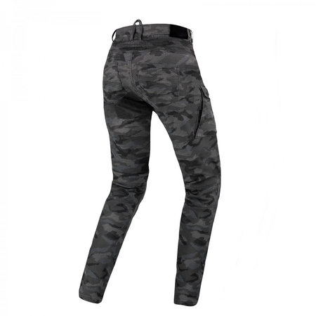 Jeansy motocyklowe damskie SHIMA GIRO 2.0 LADY CAMO szary czarny