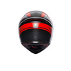 Kask integralny AGV K1 WARMUP BLACK/RED czarny czerwony