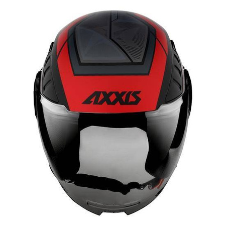 Kask otwarty AXXIS METRO LEISURE MATT RED czarny szary czerwony