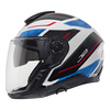 Kask otwarty SCHUBERTH J2 ECE SIGMA BLUE biały niebieski czerwony czarny