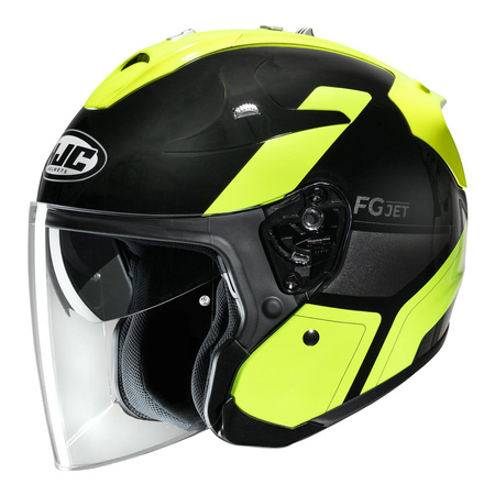 Kask otwarty HJC FG-JET EPEN BLACK/YELLOW czarny żółty fluo