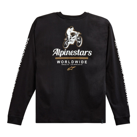 Koszulka z długim rękawem ALPINESTARS AUTHENTICATED BLACK czarny