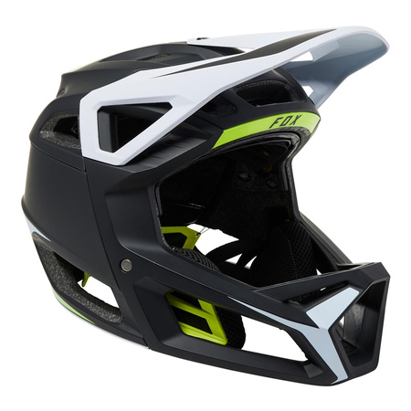 Kask rowerowy FOX PROFRAME RS SUMYT BLACK/YELLOW czarny biały żółty fluo