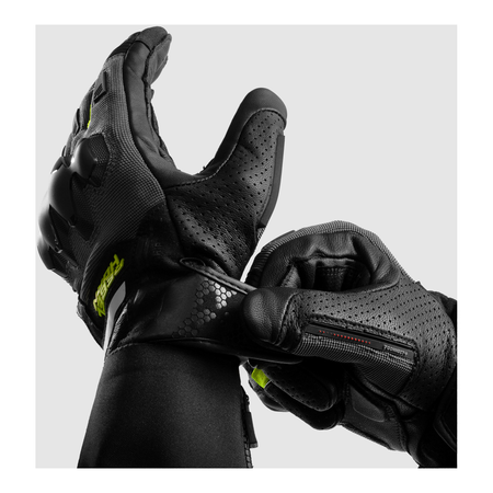 Rękawice miejskie REBELHORN DEFENDER BLACK/GREY/FLUO YELLOW czarny szary żółty fluo