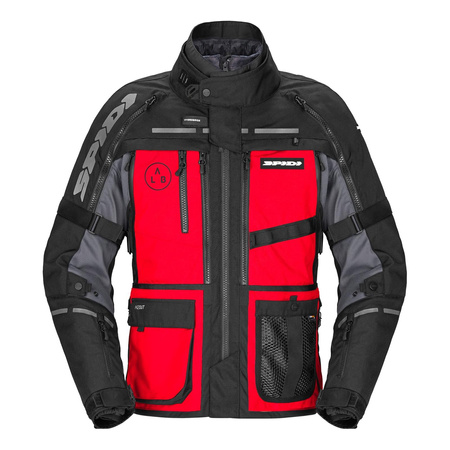 Kurtka tekstylna SPIDI HARD TRACK 3 RED czarny czerwony