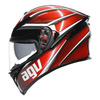 Kask integralny AGV K5 S TEMPEST RED czerwony czarny biały