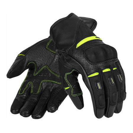 Rękawice miejskie SECA AXIS MESH II FLUO YELLOW czarny żółty fluo