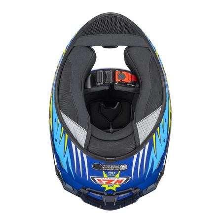 Kask integralny NZI TRENDY OCELO BLUE WHITE SKY BLUE MATT biały niebieski