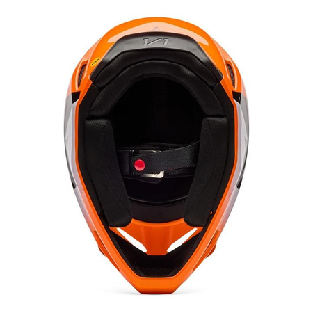 Kask cross dziecięcy FOX JUNIOR V1 SHIELD FLUO ORANGE pomarańczowy fluo czarny