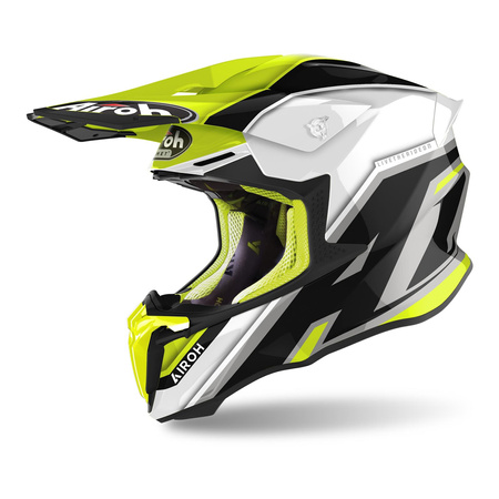 Kask cross AIROH TWIST 2.0 SHAKEN YELLOW GLOSS żółty biały czarny