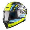 Kask integralny MT STINGER 2 ROCKET BLACK/YELLOW/BLUE MATT czarny żółty niebieski