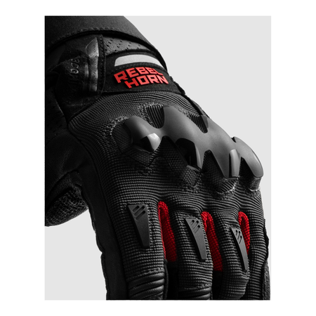 Rękawice miejskie REBELHORN DEFENDER BLACK/RED czarny czerwony