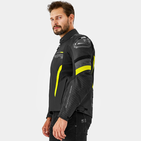 Kurtka tekstylna SHIMA SOLID 2.0 FLUO czarny żółty fluo