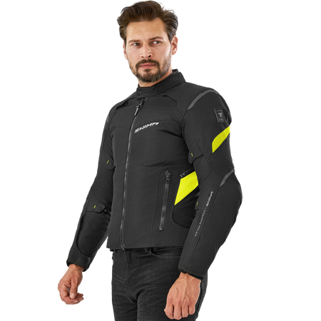 Kurtka tekstylna SHIMA RUSH 2.0 FLUO czarny żółty fluo