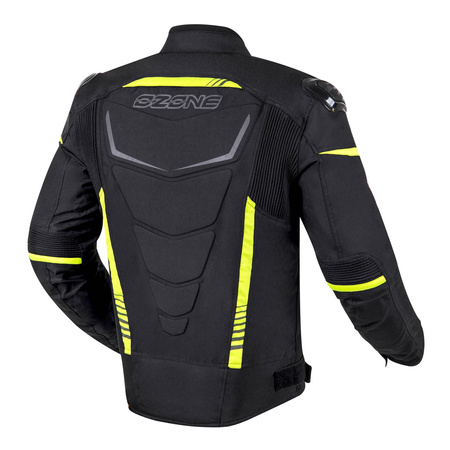 Kurtka tekstylna OZONE PULSE BLACK/FLO YELLOW czarny żółty fluo