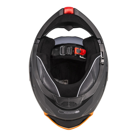 Kask szczękowy NZI COMBI 3 DUO METRIC ANTRACITE BLUE MATT szary niebieski