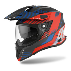 Kask integralny AIROH COMMANDER BOOST RED/BLUE MATT czerwony niebieski czarny biały