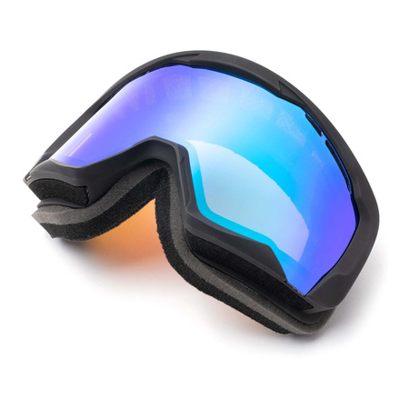 Gogle motocyklowe IMX SNOW BLACK MATT/BLACK SZYBA PODWÓJNA GREEN IRRIDIUM + BROWN czarny
