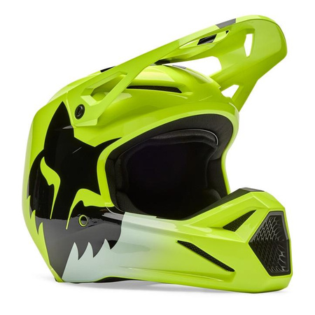 Kask cross FOX V1 SHIELD FLUO YELLOW żółty fluo czarny