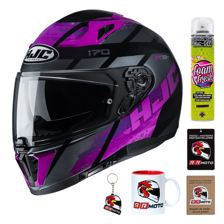 Kask integralny HJC I70 REDEN BLACK/PINK różowy srebrny czarny