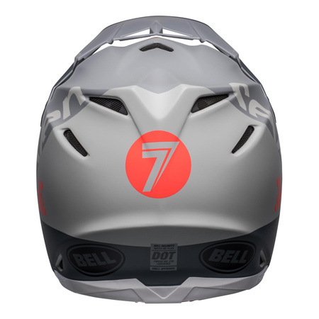 Kask cross BELL MOTO9S FLEX SEVEN VANGUARD MATTE CHARCOAL/ORANGE szary