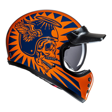 Kask integralny HJC V60 FLAME BLACK/RED czarny czerwony