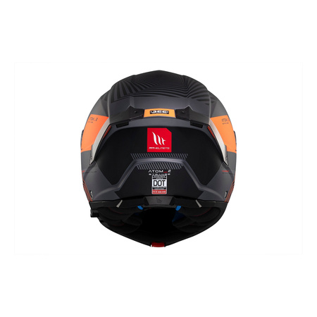 Kask szczękowy MT ATOM 2 SV STRANGE C4 MATT czarny pomarańczowy fluo