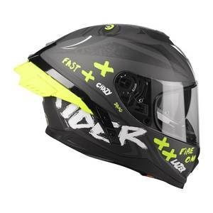 Kask integralny LAZER RAFALE SR RIDE ONI BLACK/GREY/YELLOW FLUO czarny szary biały żółty fluo