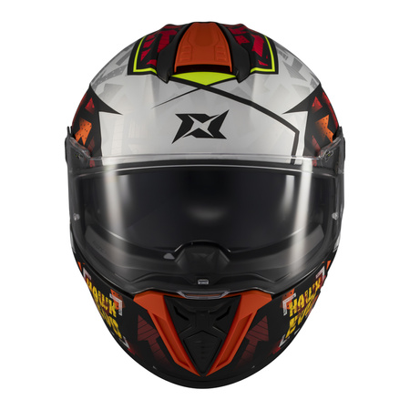 Kask integralny AXXIS HAWK EVO SV SKETCHBOOK B2 MATT czerwony czarny biały