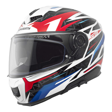 Kask integralny SCHUBERTH S3 ECE THUNDER BLUE biały niebieski czerwony