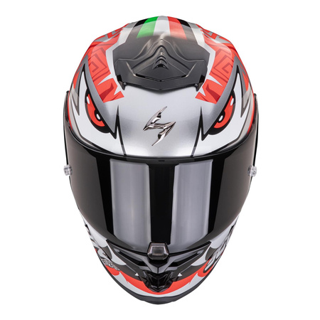 Kask integralny SCORPION EXO-R1 EVO AIR ZACCONE SILVER/BLACK/RED srebrny czarny czerwony