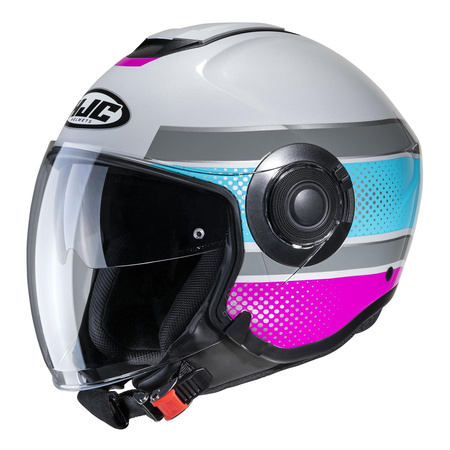 Kask otwarty HJC I40 TOLAN BLUE/PINK niebieski różowy szary
